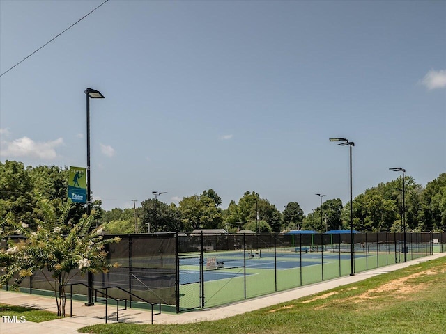 view of tennis court