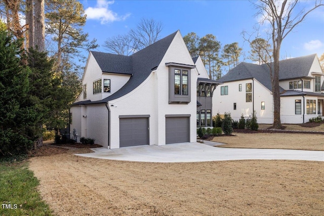 view of property exterior featuring a garage