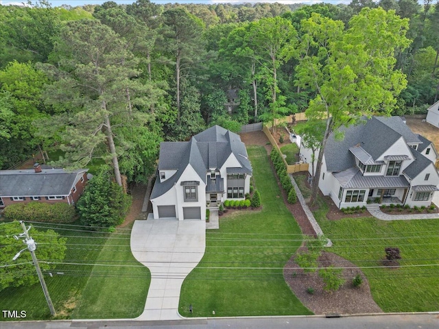 1304 Ivy Ln, Raleigh, NC 27609 - drone / aerial view featuring a view of trees