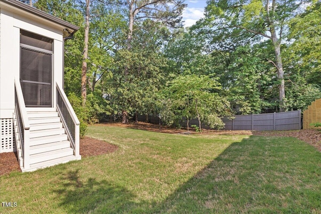 1304 Ivy Ln, Raleigh, NC 27609 - view of yard featuring fence