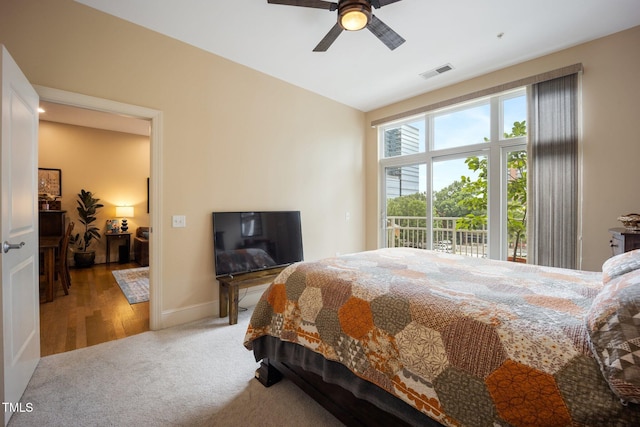 317 W Morgan St Unit 405, Raleigh, NC 27601 - bedroom with carpet and ceiling fan