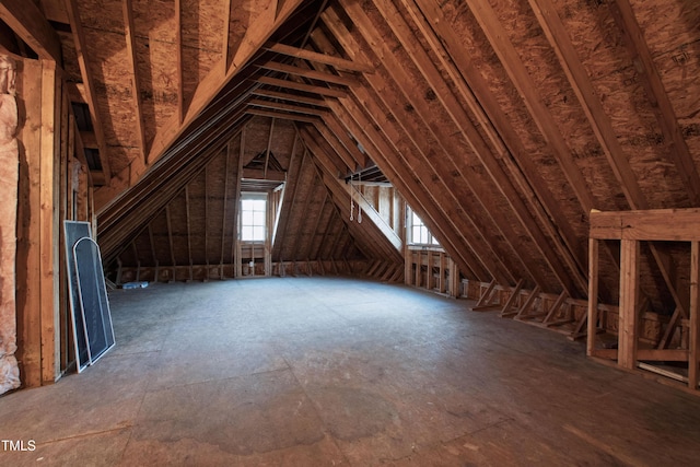 view of attic