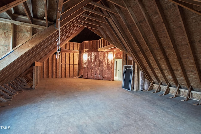 view of attic