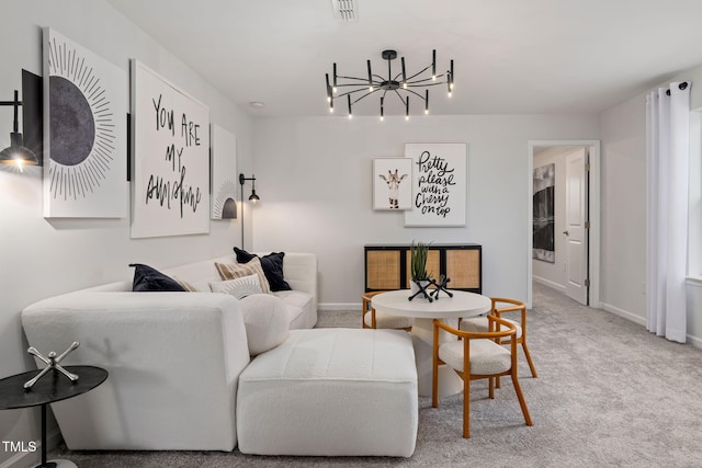 view of carpeted living room