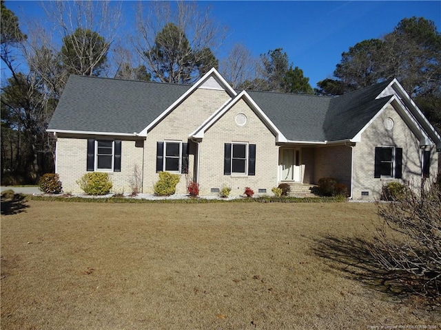 view of front of house with a front yard