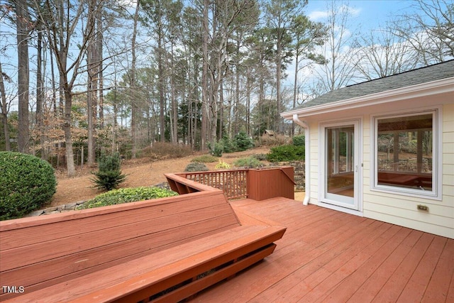 view of wooden deck