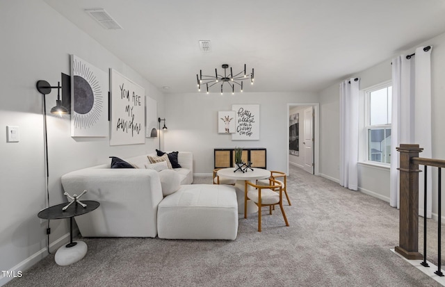 view of carpeted living room