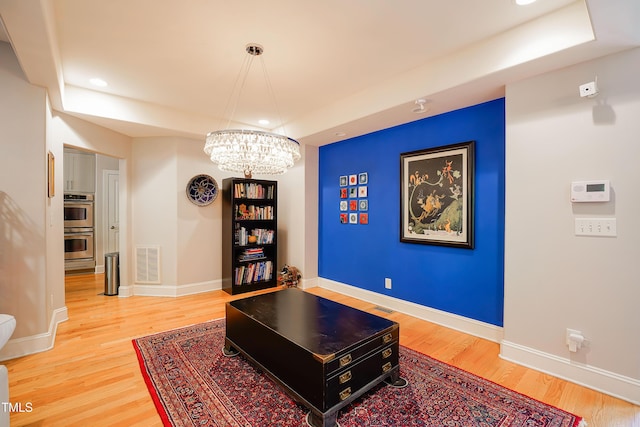 living room featuring wood-type flooring