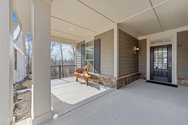 view of patio / terrace featuring covered porch