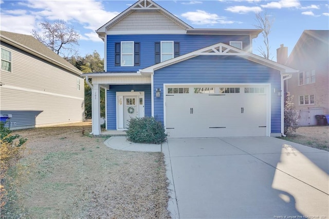 view of front of home featuring a garage