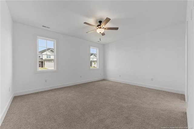 112 Peeler Cir, Raeford, NC 28376 - unfurnished room with a ceiling fan and light colored carpet