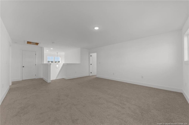112 Peeler Cir, Raeford, NC 28376 - unfurnished living room with light colored carpet and recessed lighting