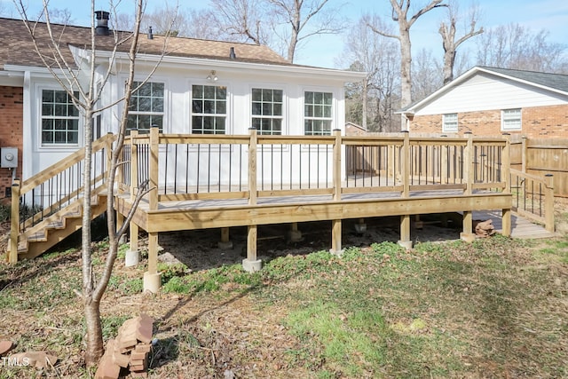 exterior space featuring stairway