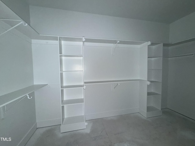 view of walk in closet