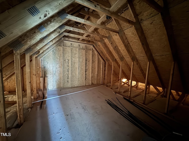 view of attic