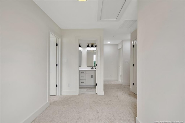 5210 Maxwell Rd, Stedman, NC 28391 - hall featuring light colored carpet and baseboards