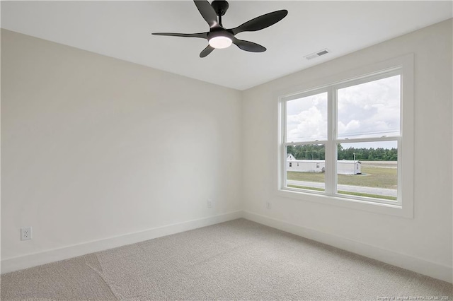 5210 Maxwell Rd, Stedman, NC 28391 - empty room featuring baseboards, light colored carpet, and ceiling fan