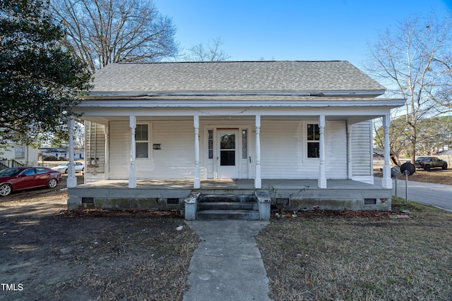 bungalow-style home featuring a porch