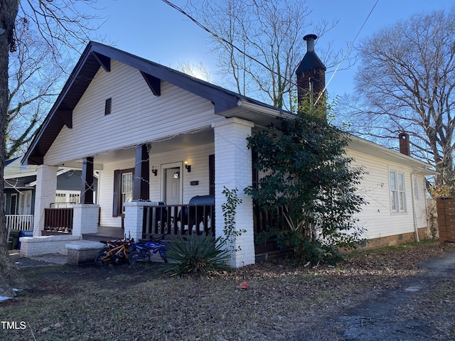 view of front of house with a porch