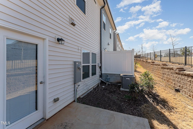 view of home's exterior featuring central AC