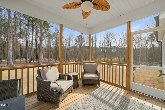 sunroom featuring a healthy amount of sunlight