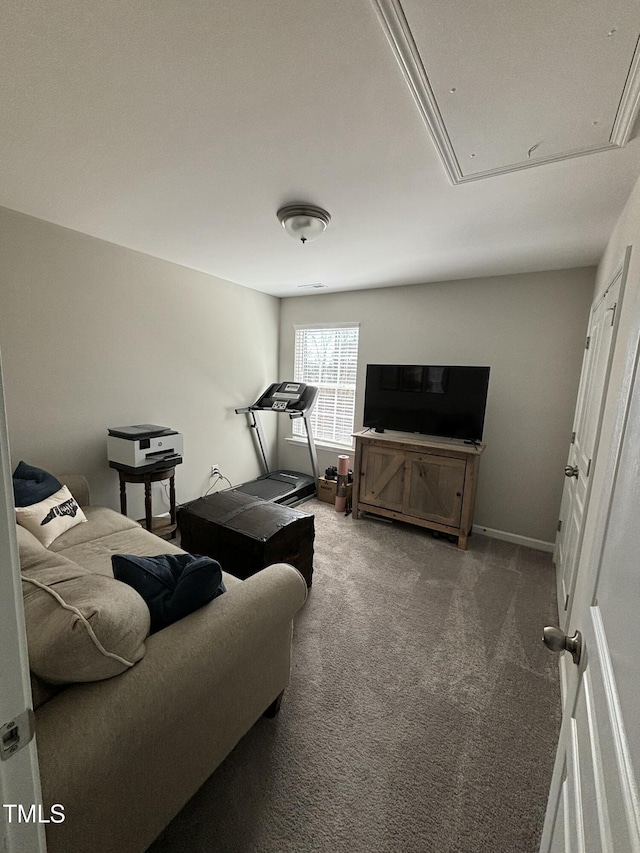 view of carpeted living room