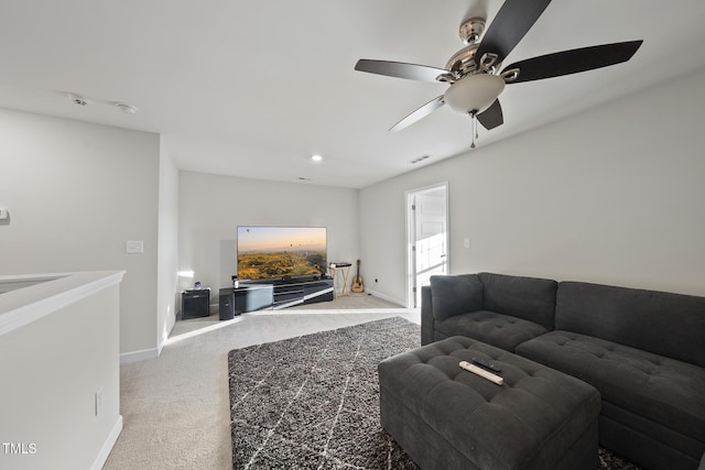 view of carpeted living room