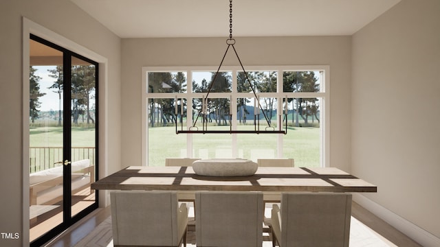 dining room featuring light wood-type flooring