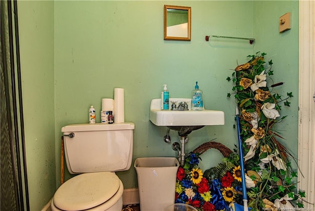 bathroom with sink and toilet