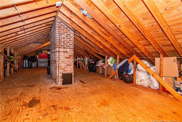 view of attic