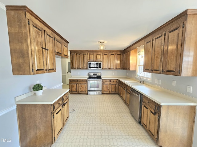 kitchen with stainless steel appliances and sink