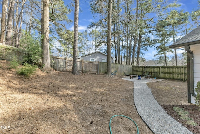 view of yard with a patio