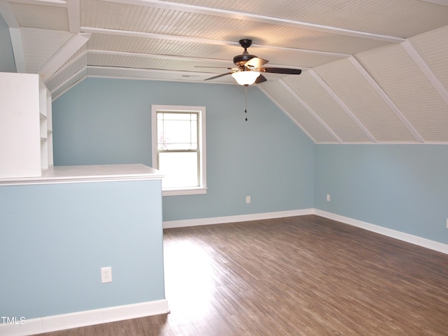 100 Churchill Rd, Louisburg, NC 27549 - additional living space with dark wood-type flooring, ceiling fan, and baseboards
