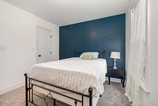 bedroom with carpet floors