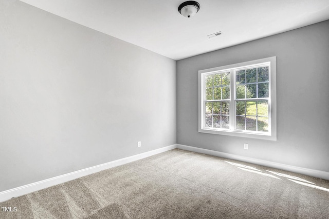 view of carpeted spare room