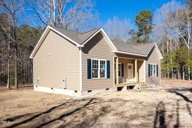 view of front of property with covered porch