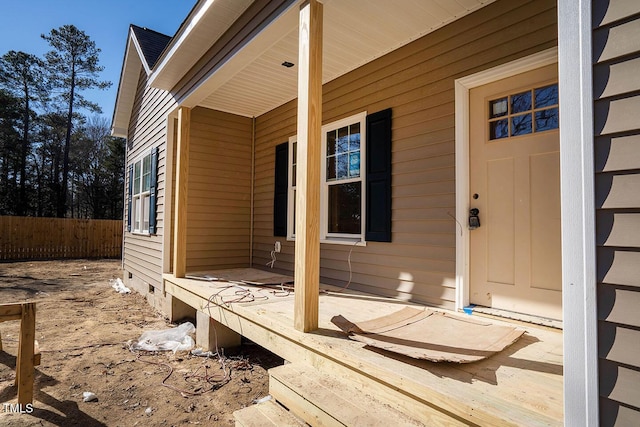 view of doorway to property