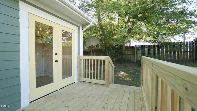 deck with french doors