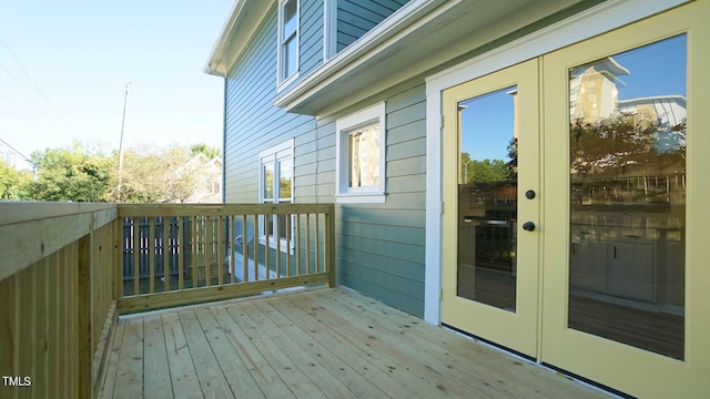 deck with french doors