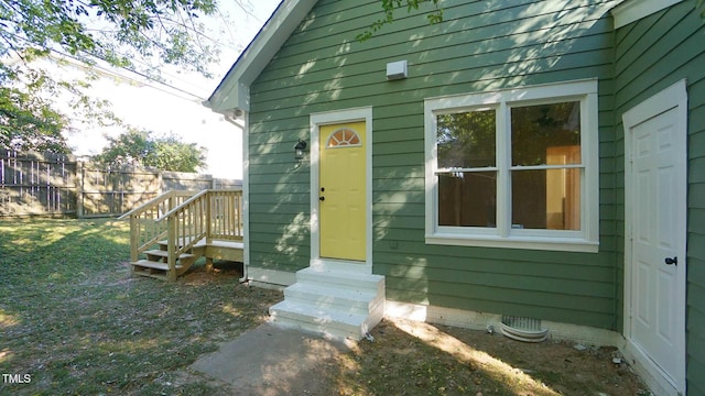 view of doorway to property