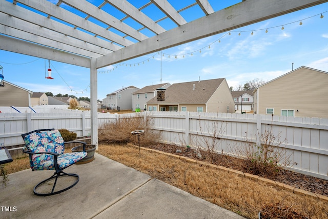 view of patio / terrace with a pergola