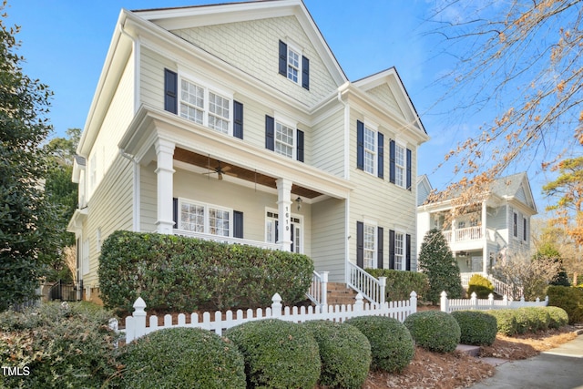 view of front of home with a porch