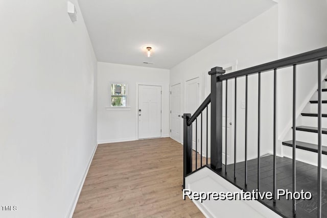 entryway featuring light hardwood / wood-style floors