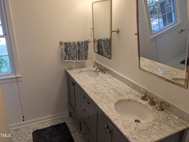 bathroom with vanity