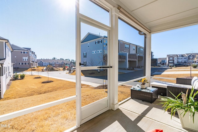 view of sunroom / solarium