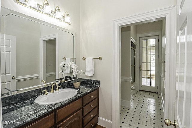 bathroom with vanity