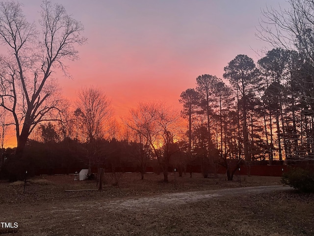 view of nature at dusk