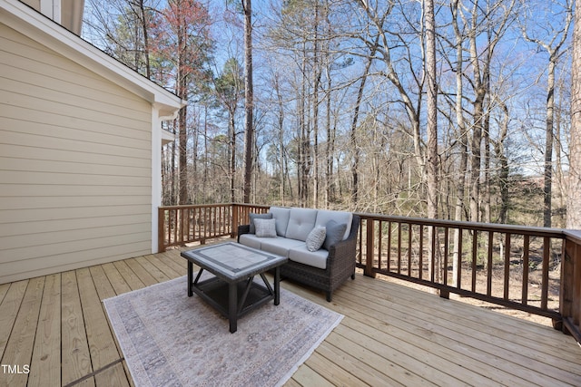 deck featuring an outdoor hangout area