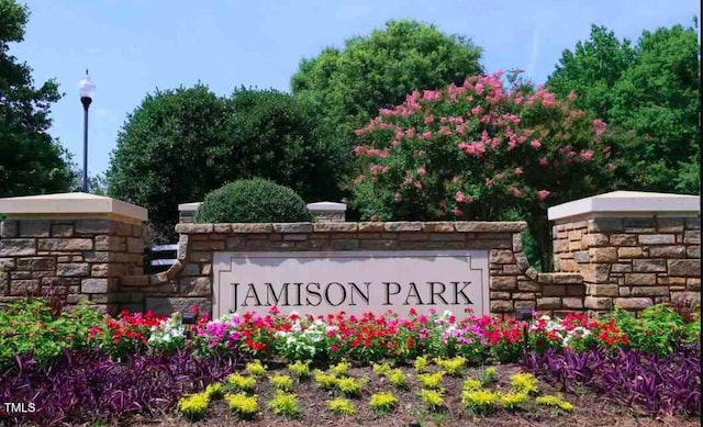 view of community sign