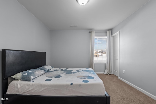 bedroom with carpet floors